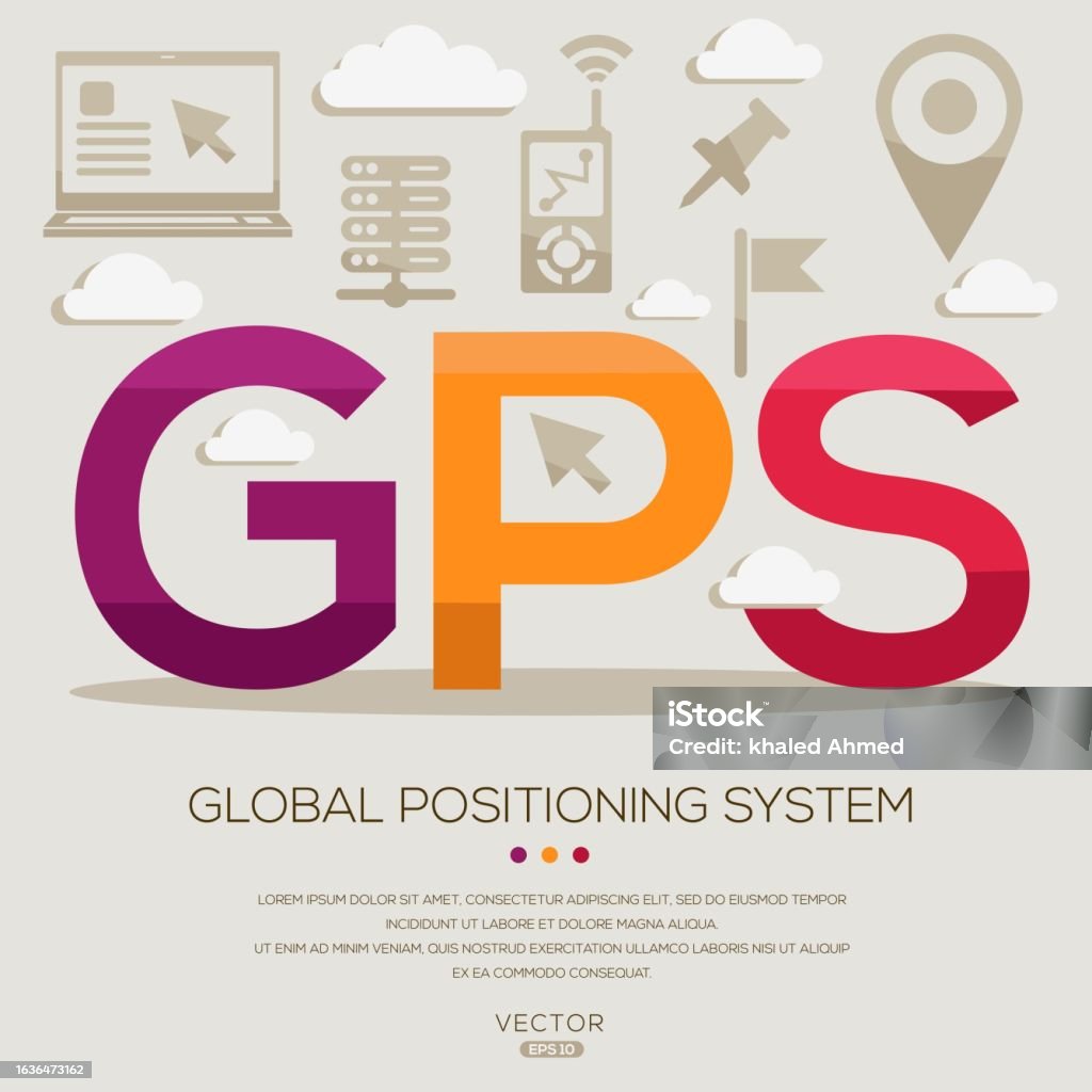 Gps Letters Gps Global Positioning System Stock Illustration - Download Image Now ...