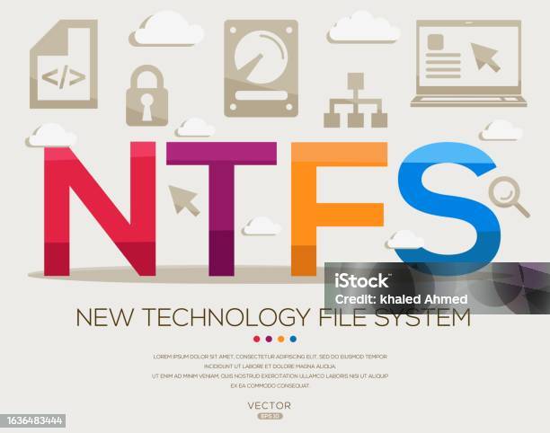 Technology Folder System Ntfs New Technology File System Stock Illustration - Download Image Now ...