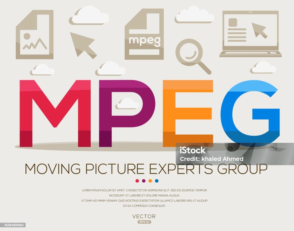 Mpeg Mpeg Moving Picture Experts Group Stock Illustration - Download Image ...