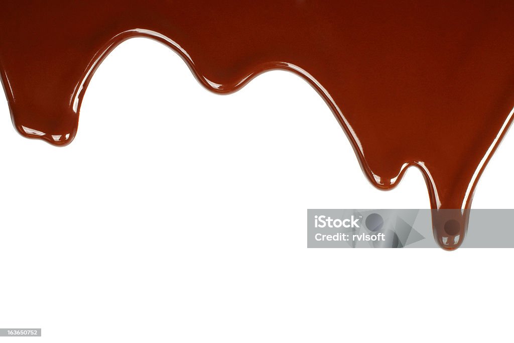 Melted Шоколадное капель - Стоковые фото Белый фон роялти-фри