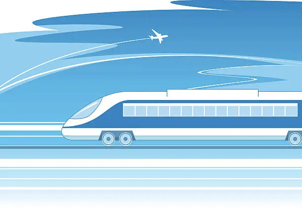 Vector illustration of Train soncept