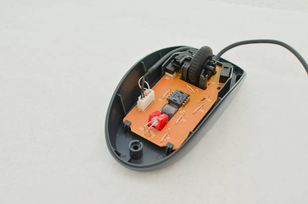 Computer mouse with Polish flag. Internet network in Poland concept. 3D rendering isolated on white background