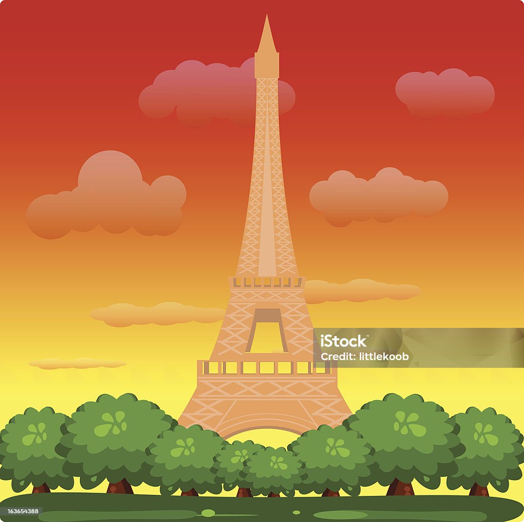 Torre Eiffel - arte vectorial de Aire libre libre de derechos