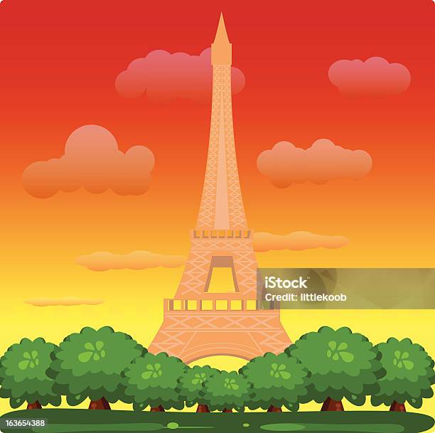 Ilustración de Torre Eiffel y más Vectores Libres de Derechos de Aire libre - Aire libre, Clip Art, Colores