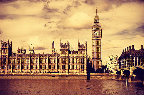 london big ben, parlement - big ben london england hdr houses of parliament london photos et images de collection