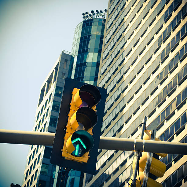 istock Traffic light against building in Philadelphia 163654510