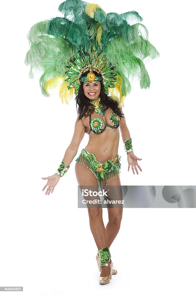 Woman Samba Dancer Woman Samba Dancer in original carneval outfit Brazil Stock Photo