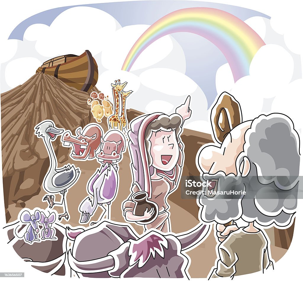 rainbow Boga's obietnicy - Grafika wektorowa royalty-free (Noah - Religious Figure)