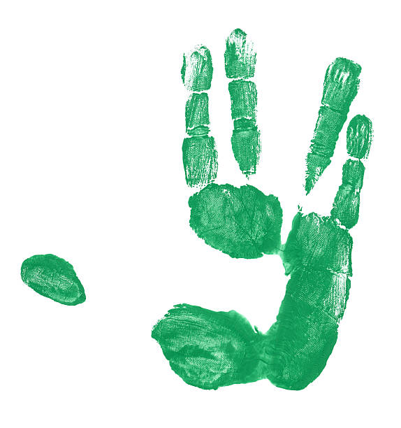 Hand Track XXXL Green  Hand Track - Alien Greeting vulcan salute stock pictures, royalty-free photos & images