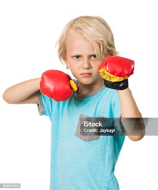 Serious Angry Boy With Boxing Gloves Stock Photo - Download Image Now - Aggression, Anger, Beautiful People