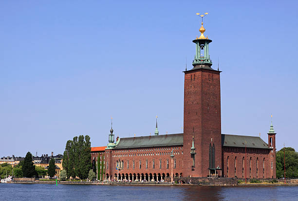 City Hall in Stockholm View of City Hall in Stockholm, Sweden. kungsholmen town hall photos stock pictures, royalty-free photos & images