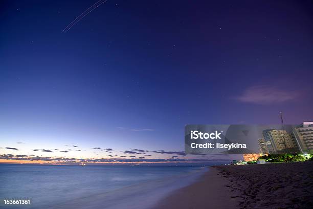 Nacht Himmel Über Miami Beach Stockfoto und mehr Bilder von Atlantik - Atlantik, Fotografie, Horizontal