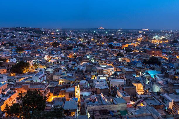 istock Jodhpur city in Rajasthan state, India during sundown. 163661505