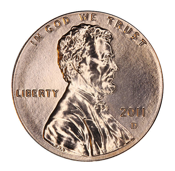 istock US 2011 Lincoln penny, white background 163662660