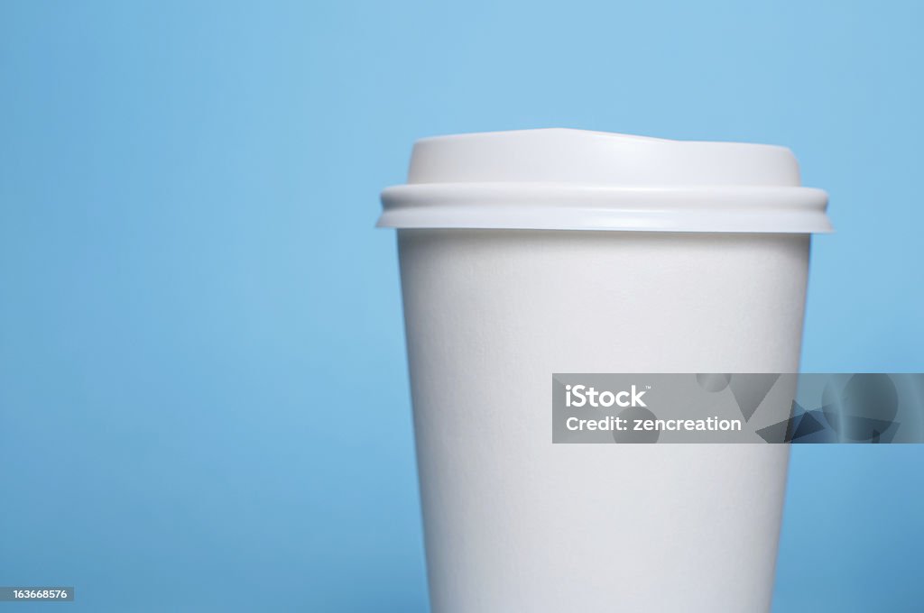 coffee cup with blue background Blank Stock Photo