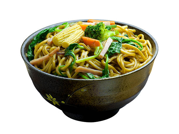 istock Stir-fried Noodles in a Bowl (Clipping path included) 163668779