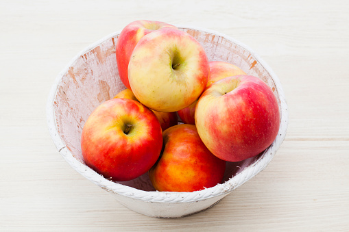 Cripps Pink apples in bowl