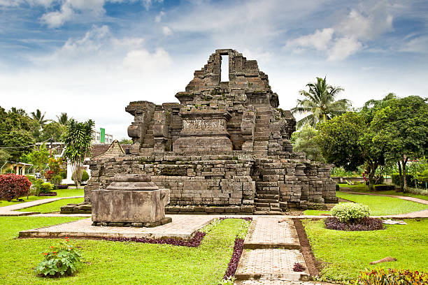 jago temple near by malang , indonesia. - malang stok fotoğraflar ve resimler