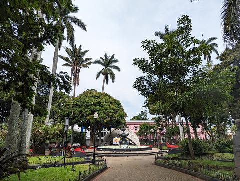 General Tomas Guardia Park in Alajuela Costa Rica, also known as the Park of Mangoes