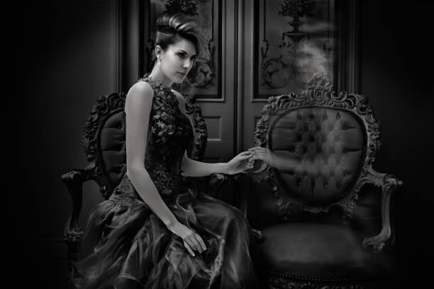 istock touching ghost woman in black room 163673814