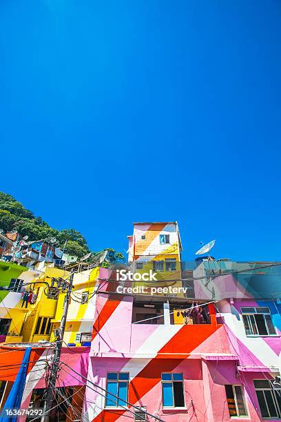 Colorful Favela Buildings Stock Photo - Download Image Now - Favela, Slum, Rio de Janeiro