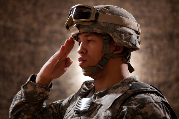 istock American Soldier Saluting 163674667