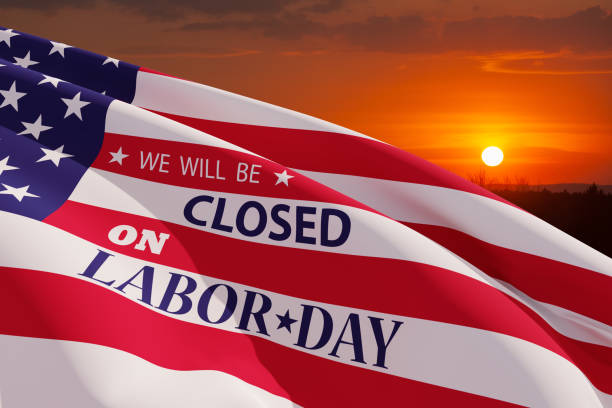 istock Labor Day Background Design. We will be Closed on Labor Day. 1636750205