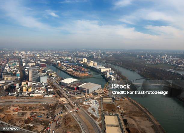 Foto de Vista Aérea Ostende Osthafen Frankfurt Alemanha e mais fotos de stock de Alemanha - Alemanha, Arquitetura, Conexão