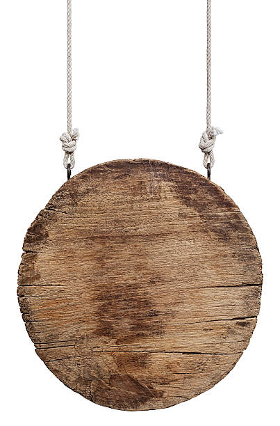 Old weathered wood signboard.