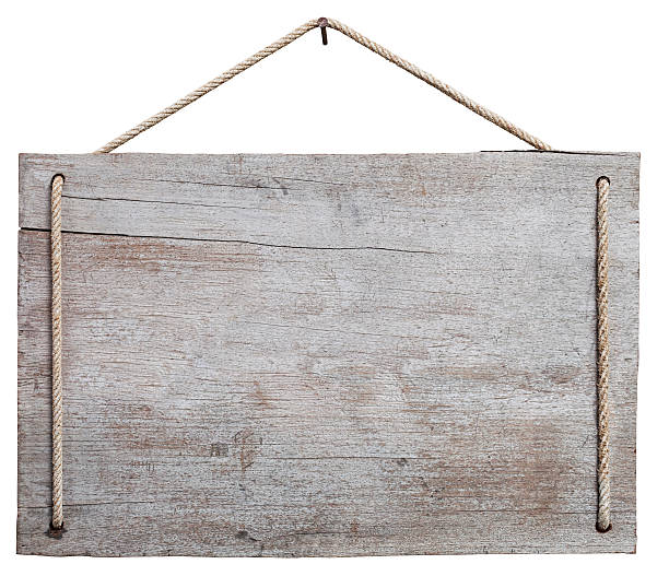 istock Old weathered wood signboard. 163676337