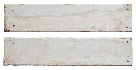 Two old white weathered wood boards.
