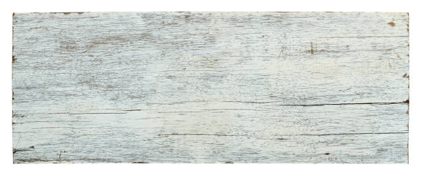 istock Old piece of white weathered wood board. 163676435