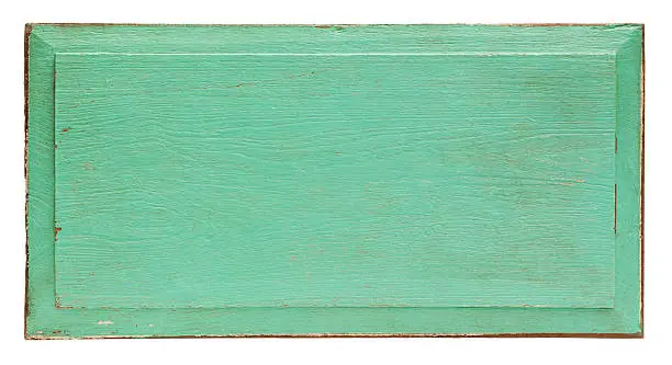 Photo of Old turquoise wooden panel background.