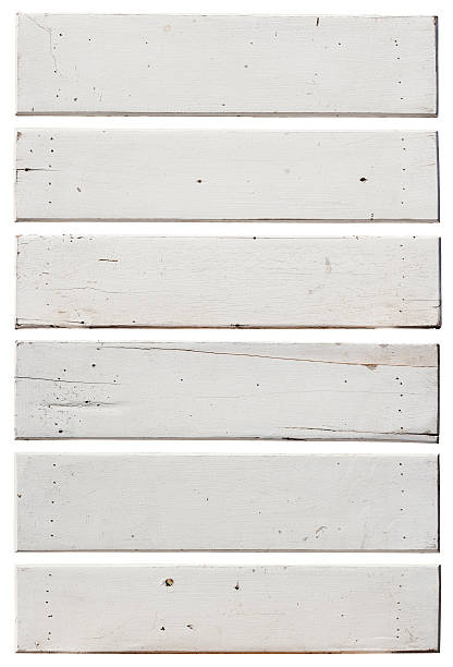 seis blanco antigua placas de madera antigua. - driftwood wood isolated old fotografías e imágenes de stock
