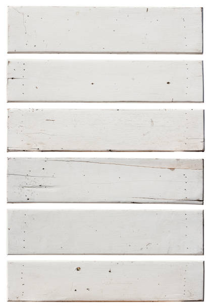 seis quadros de madeira branco antigo, resistiu. - driftwood wood textured isolated imagens e fotografias de stock