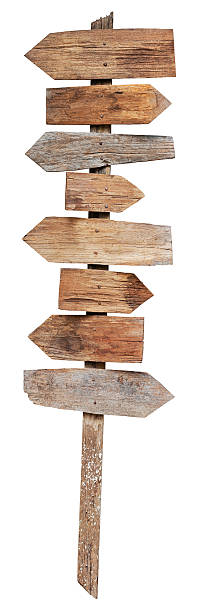 istock Old weathered wood sign boards. 163676528