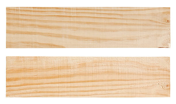 Two wood planks. Two wood planks, isolated on white, clipping path included. pine wood material stock pictures, royalty-free photos & images