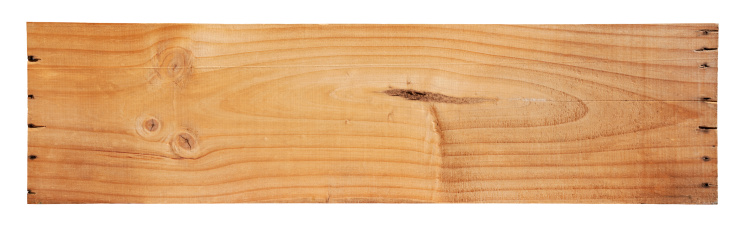 Plank of wood, isolated on white, clipping path included.