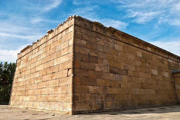Debod temple in Madrid city Spain Europe.