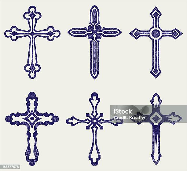 Крест Design — стоковая векторная графика и другие изображения на тему Без людей - Без людей, Векторная графика, Знак