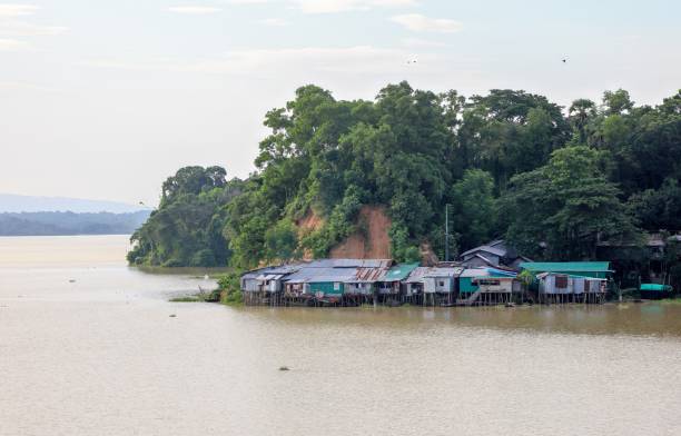 istock Houses built on Kaptai Lake. 1636778151