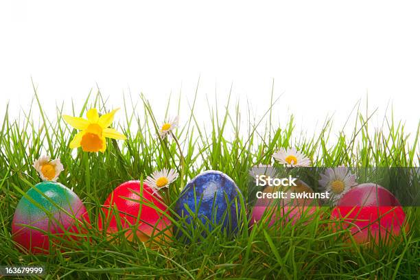 Bunte Ostern Eier Stockfoto und mehr Bilder von Blau - Blau, Bunt - Farbton, Ebene