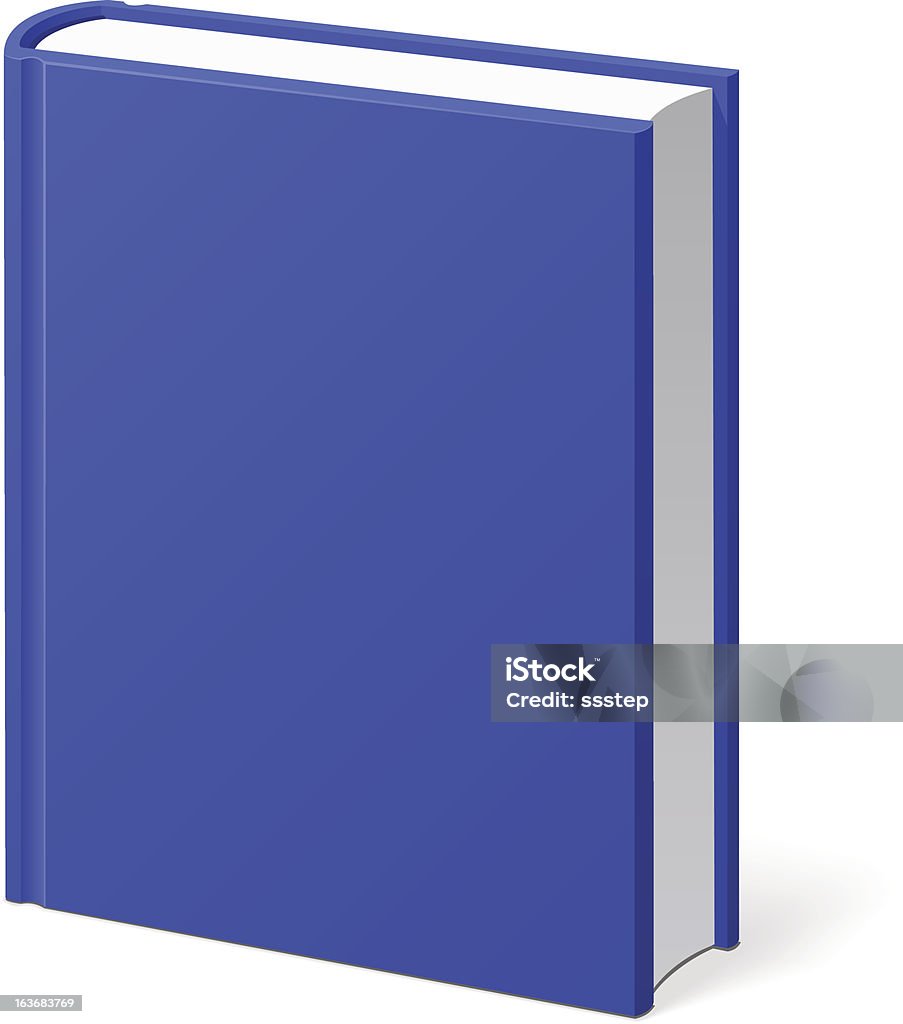 Blue Book Isolated Blue Book Standing on White Background. Vector Illustration. Accessibility stock vector