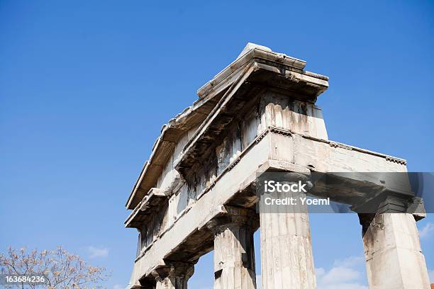Entrance Of Ancient Agora Athens Stock Photo - Download Image Now - Ancient, Architectural Column, Architecture