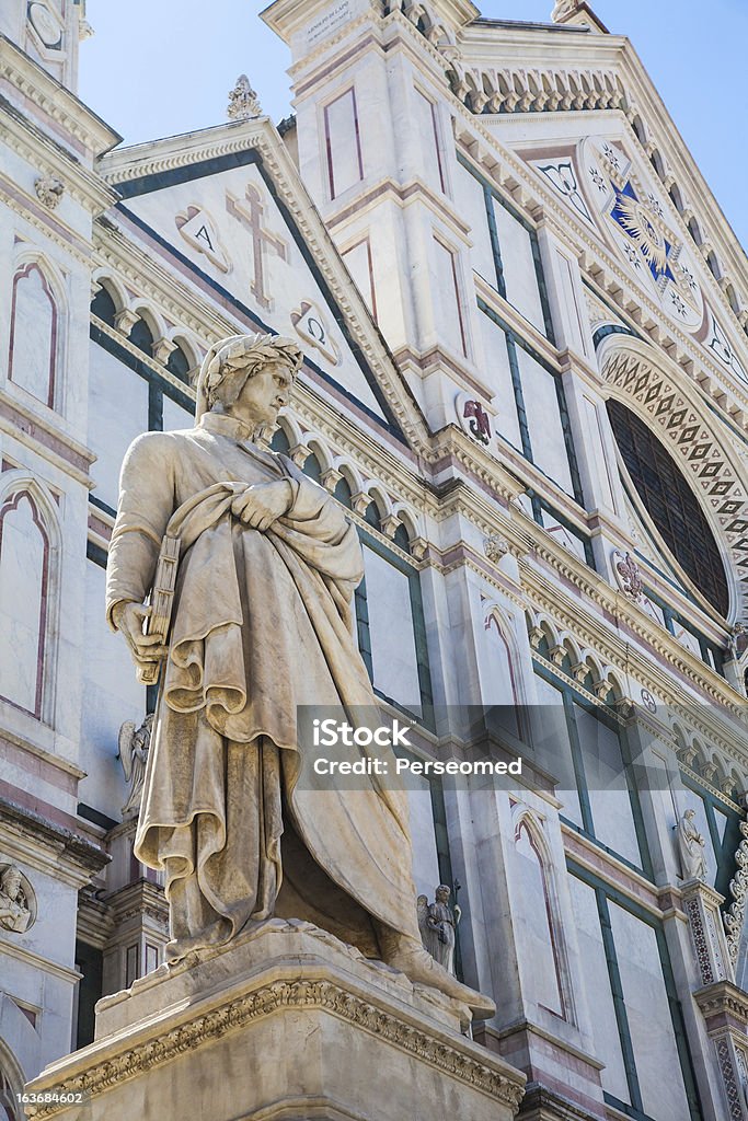Estátua de Dante - Royalty-free Arquitetura Foto de stock
