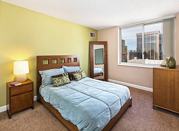 istock Staged Bedroom with contemporary decor 163684729