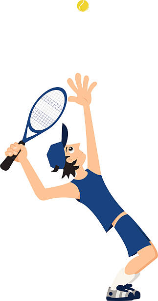 Tennis Server vector art illustration
