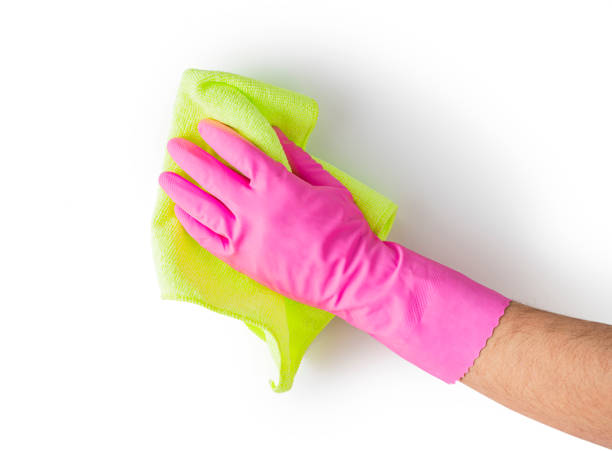 istock Cleaning with rag, isolated on white background 1636904566