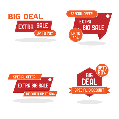 design bundle set of aesthetic promotional tags for your product promotion