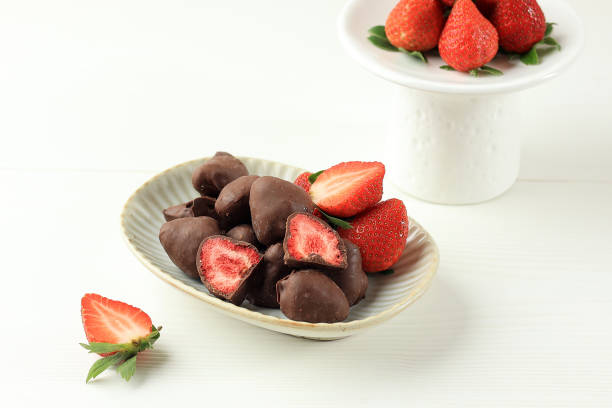 istock Dried Strawberry Coated with Chocolate 1636926292